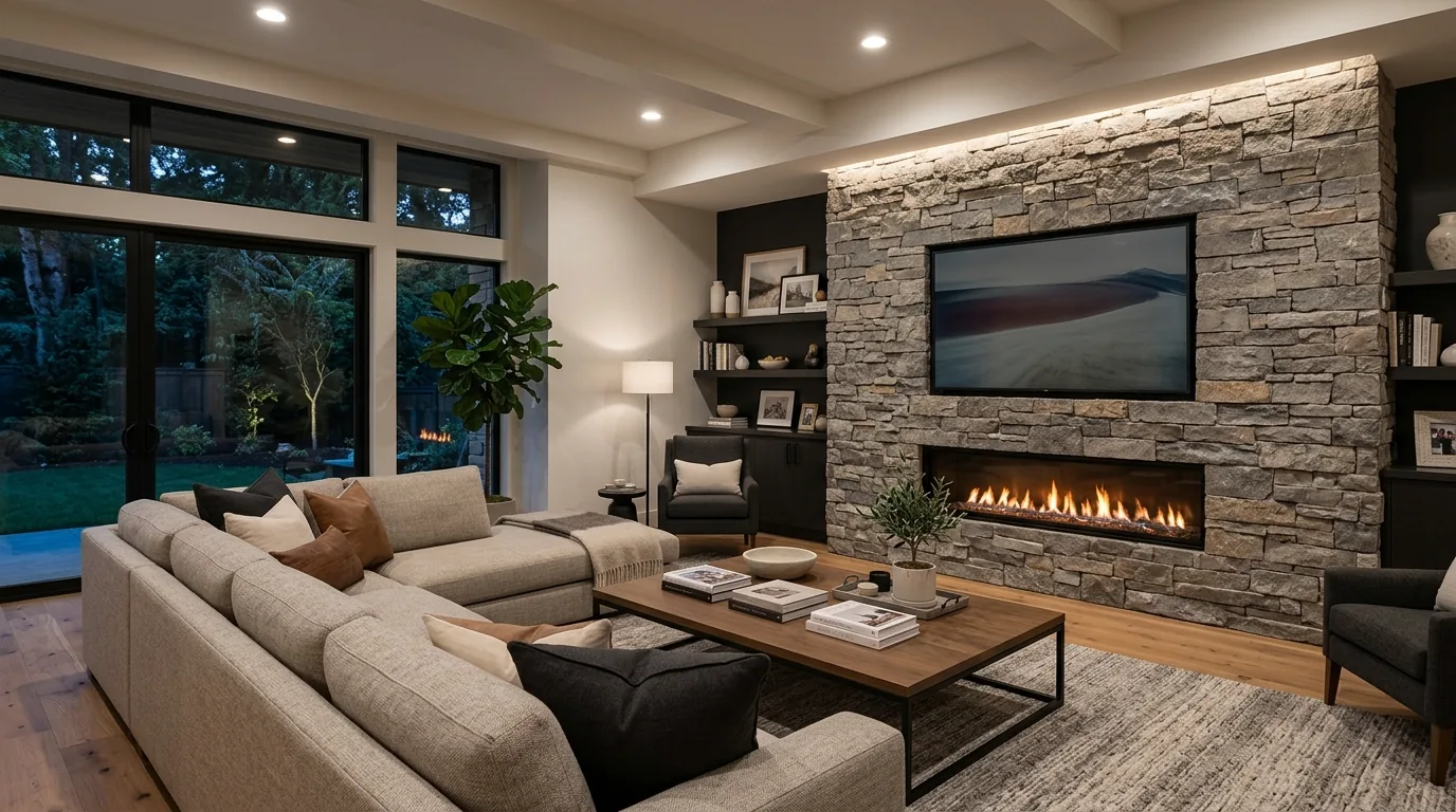 15 Smart Ideas for Designing Your Living Room with Fireplace and TV